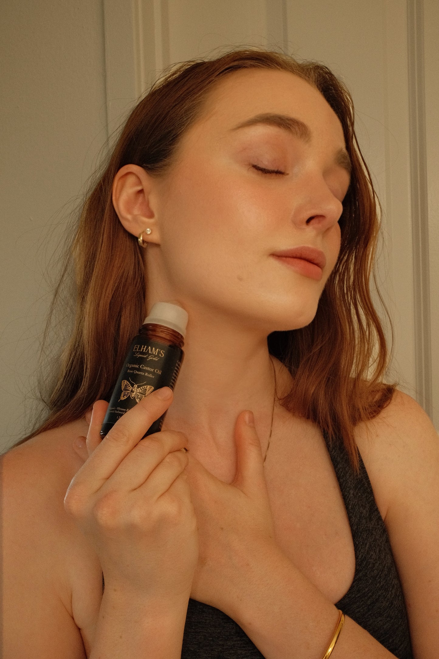 Organic Castor Oil Roll-On with Rose Quartz 1.7oz