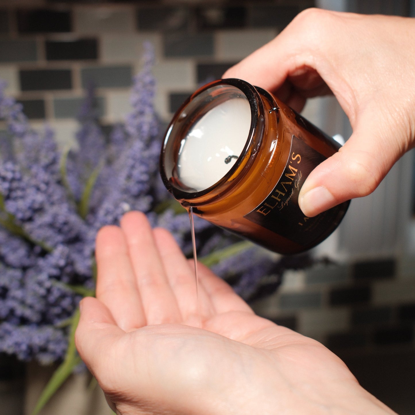 Wildcrafted French Lavender Massage Candle – 4oz